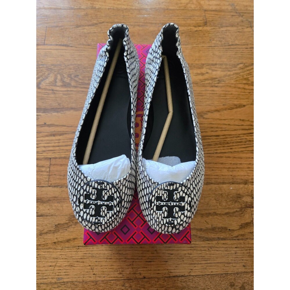 Tory Burch Minnie Travel Ballet Flats King Cobra Snake Print Size 9 NIB